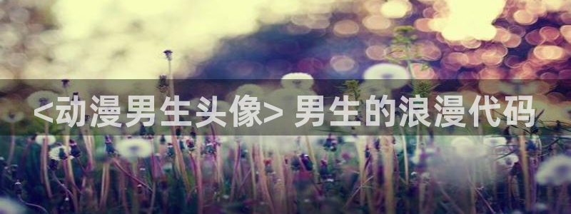 里番库 漫画：<动漫男生头像> 男生的浪漫代码